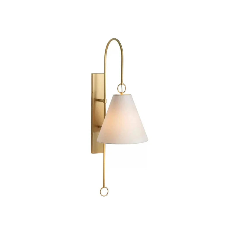 American minimalist wall lamp, hallway, living room, TV background, wall lamp, antique style, retro bedroom, bedside lamp