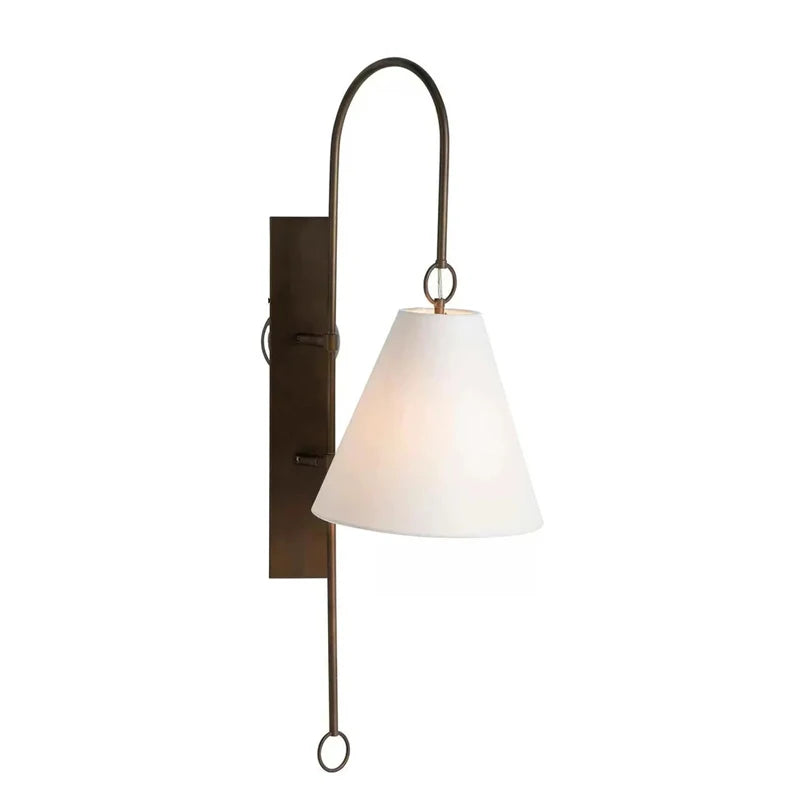 American minimalist wall lamp, hallway, living room, TV background, wall lamp, antique style, retro bedroom, bedside lamp