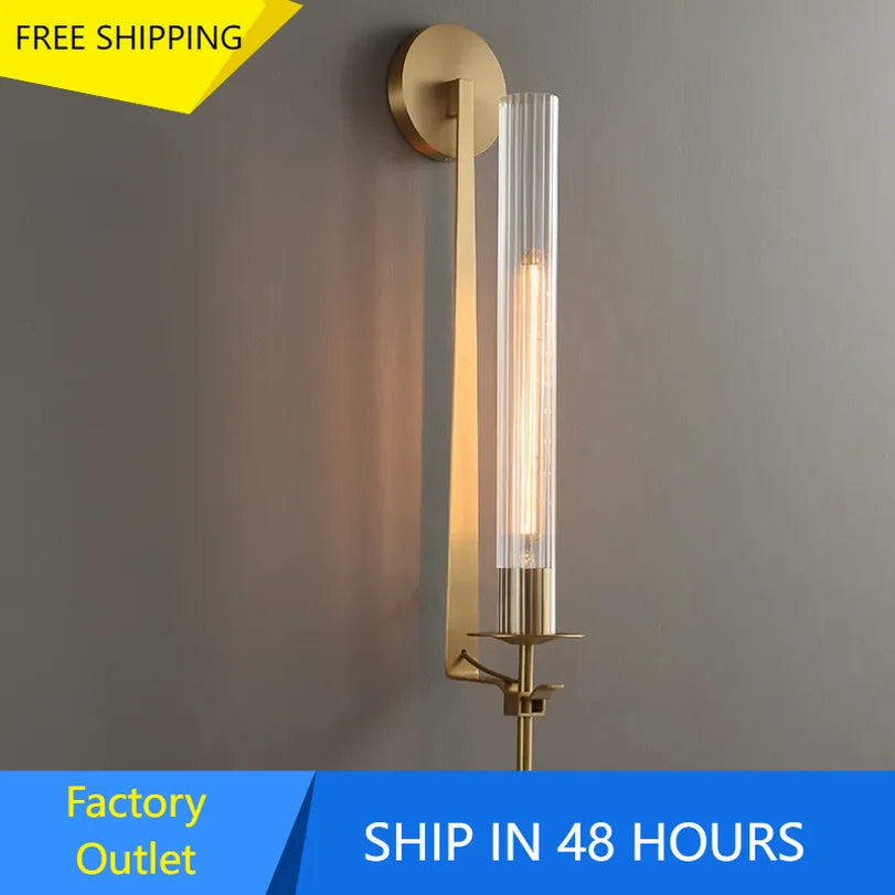 Glass Wall Mounted Lamps for Bedroom Bedside Hotel Modern Sconce Light Fixtures Background Decoration Lighting Luminaire Home
