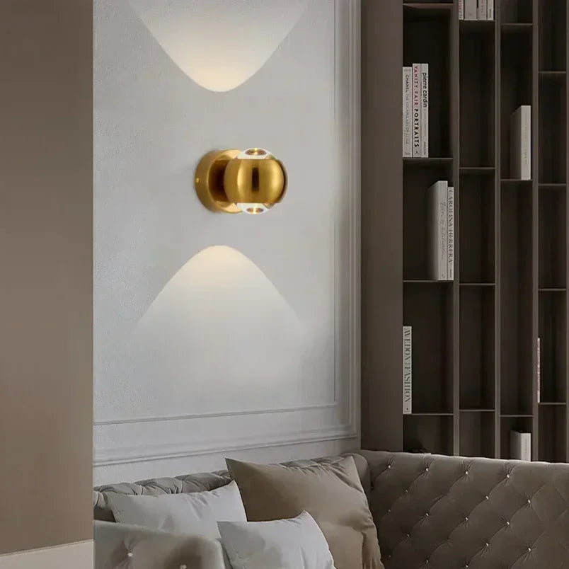 Luxury Art Aluminum Wall Light Glass Decoration Wall Lamp for Living Dining Room Bedroom Corridor Staircase Home Decor Sconce